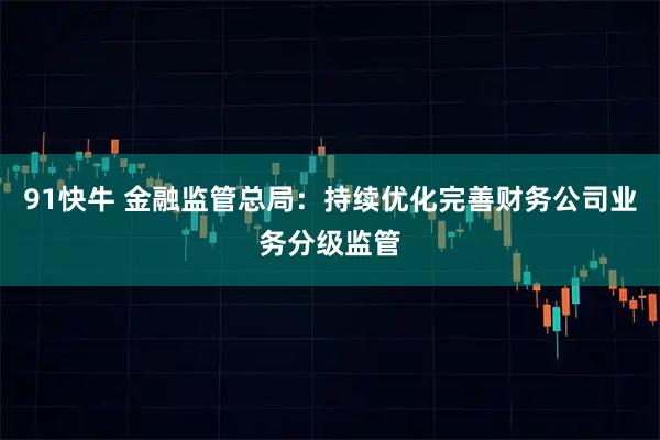 91快牛 金融监管总局：持续优化完善财务公司业务分级监管